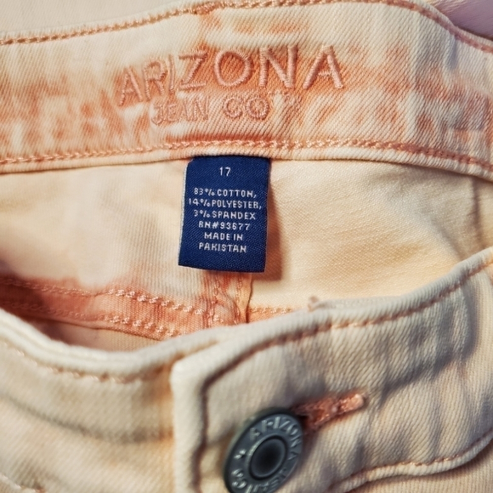 Arizona jean Short tye dye Salmon Size 17 NWTG - Picture 3 of 16